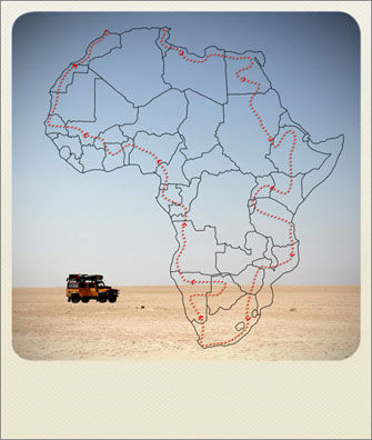 Africa 360 ° Voorlopige route